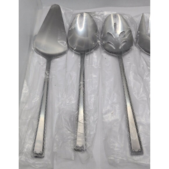 Watertown Stainless Steel Japan Complete Serving Flatware Set of 7 VTG MCM - Picture 2 of 11